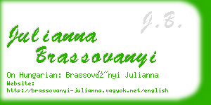 julianna brassovanyi business card